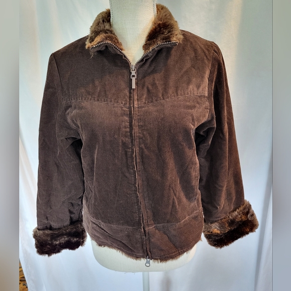 Rampage Outerwear - Brown Zip up Cotton & Nylon Jacket - (L) - Picture 4 of 7